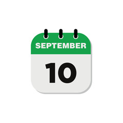 September Calendar Icon Vector Template