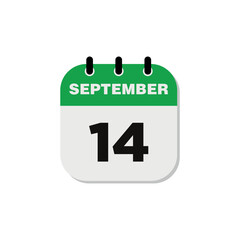 September Calendar Icon Vector Template
