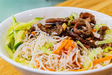 Close up shot of Vietnam style PHO
