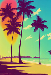 retrowave palm beach