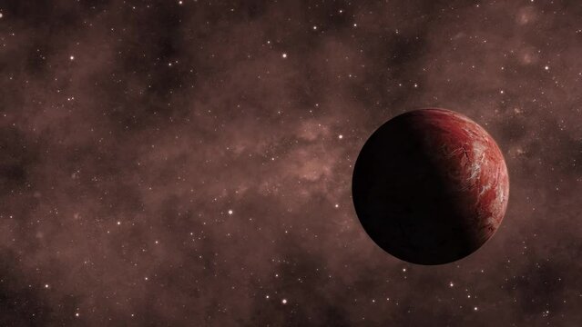 Makemake Fictional 3d planet spinning galaxy space