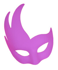 Carnival mask isolated on white or transparent background.