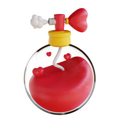 3D illustration love perfume