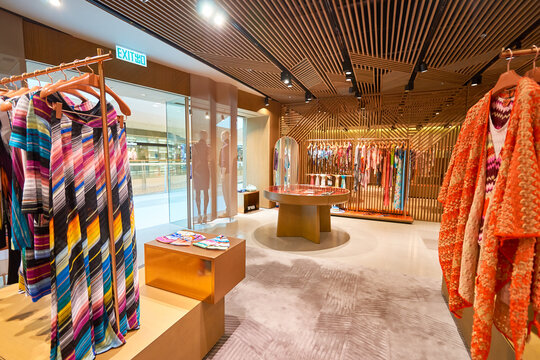 HONG KONG - JANUARY 26, 2016: Missoni store at Elements Shopping Mall. Elements is a large shopping mall located on 1 Austin Road West, Tsim Sha Tsui, Kowloon, Hong Kong
