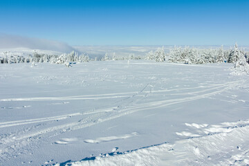 Winter landscape of Vitosha Mountain, Bulgaria