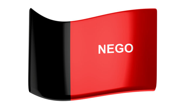 3d Flag of the state of Para&iacute;ba in Brazil with reflections and shadows