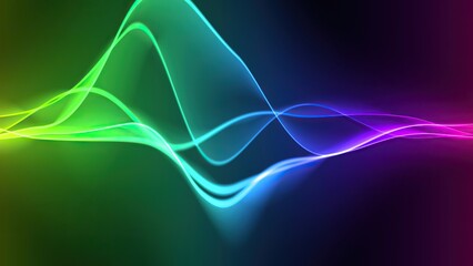 Obraz premium Wave line flowing rainbow color
