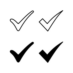 Check mark icon vector for web and mobile app. Tick mark sign and symbol