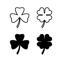 Clover icon vector for web and mobile app. clover sign and symbol. four leaf clover icon.