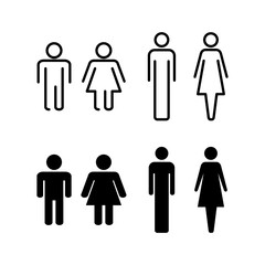 Man and woman icon vector for web and mobile app. male and female sign and symbol. Girls and boys