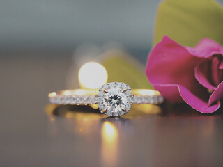 ring with diamonds