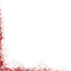 Red metallic frame. Watercolor luxury frame. Glamour decorative frame.