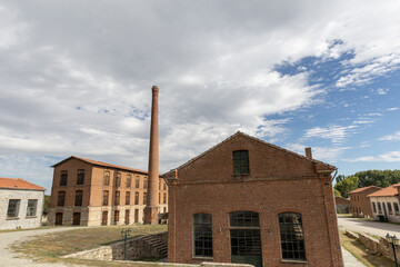 Fototapeta na wymiar Historical Industrial complex Tzivre Silk Factory in Soufli Evros Greece