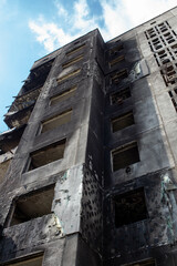 war Ukraine russian bomb civilian buildings Borodyanka Kyiv region Ukraine 2022