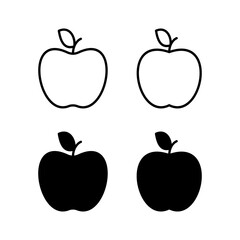 Apple icon vector for web and mobile app. Apple sign and symbols for web design.