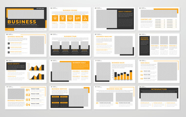 business brochure template with abstract style use for corporate presentation