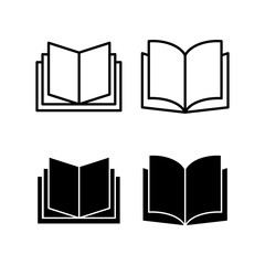 Book icon vector for web and mobile app. open book sign and symbol. ebook icon