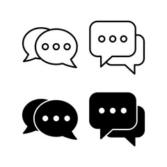Chat icon vector for web and mobile app. speech bubble sign and symbol. comment icon. message