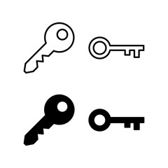 Key icon vector for web and mobile app. Key sign and symbol.
