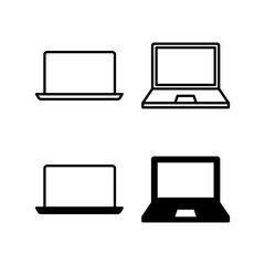 Laptop icon vector for web and mobile app. computer sign and symbol