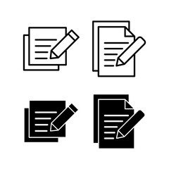 Note icon vector for web and mobile app. notepad sign and symbol