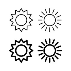 Sun icon vector for web and mobile app. Brightness sign and symbol.