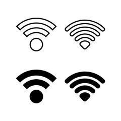 Wifi icon vector for web and mobile app. signal sign and symbol. Wireless  icon