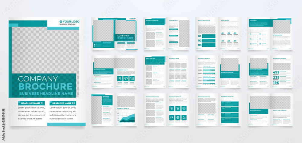 Aufkleber minimalist brochure template with modern concept and minimalist layout use for business profile and 