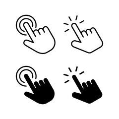 Hand click icon vector for web and mobile app. pointer sign and symbol. hand cursor icon