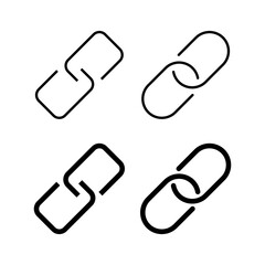Link icon vector for web and mobile app. Hyperlink chain sign and symbol