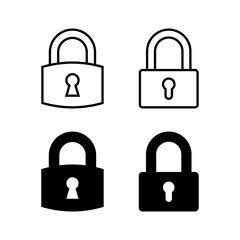 Lock icon vector for web and mobile app. Padlock sign and symbol. Encryption icon. Security symbol