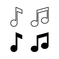 Music icon vector for web and mobile app. note music sign and symbol