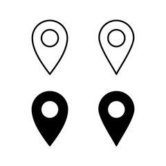 Pin icon vector for web and mobile app. Location sign and symbol. destination icon. map pin