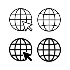 Obraz premium Web icon vector for web and mobile app. go to web sign and symbol. web click icon. Global search icon