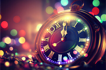 New Years eve celebration, Clock