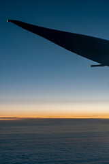 Fototapeta premium View through an airplane window.