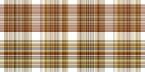 Woodland white tartan seamless border textile. Tonal autumnal forest plaid with organic texture. banner of orange stripe for rough washi tape.