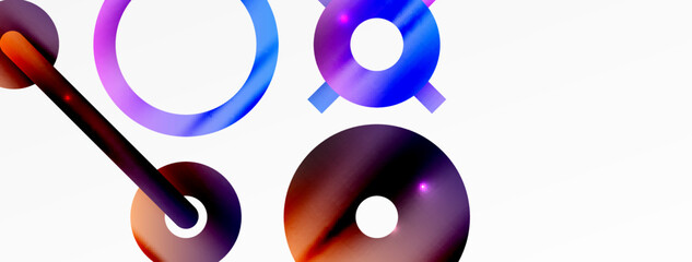 Circle composition abstract background. Trendy techno business template for wallpaper, banner, background or landing