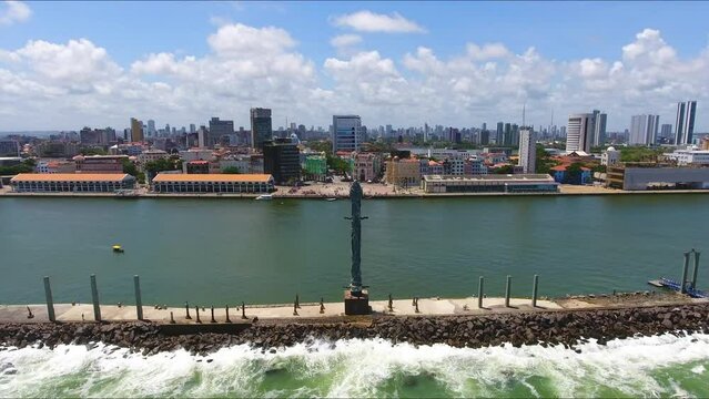 Marco Zero do Recife, Pernambuco Nordeste do Brasil, importante ponto tur&iacute;stico da Cidade