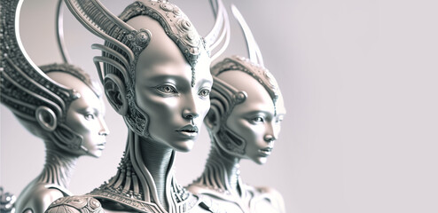 Aliens, extraterrestrial civilizations, Extraterrestrial Intelligence. Aliens coming. Digital art	