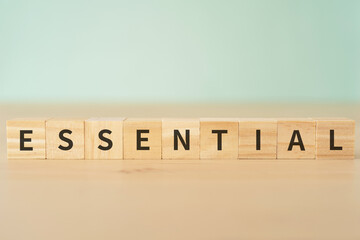 ESSENTIALと書かれたブロック