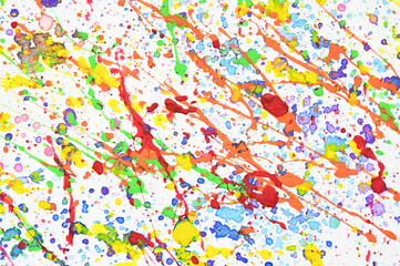 Fototapeta na wymiar water colour splash on white paper, colorful art design