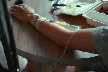 intravenous fluid for treat patient in the hospital