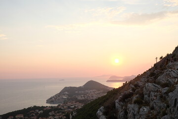 Sunset views on srd hill dubrovnik