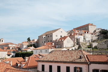 Obraz premium dubrovnik croatia old town red tile roofs beautiful history