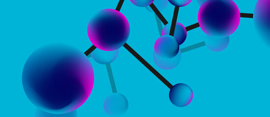 Line points connections geometric abstract background