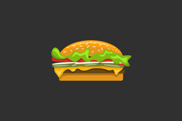 Illustration vector graphic of burger