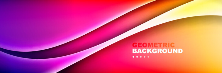 Fluid color wave abstract background digital template