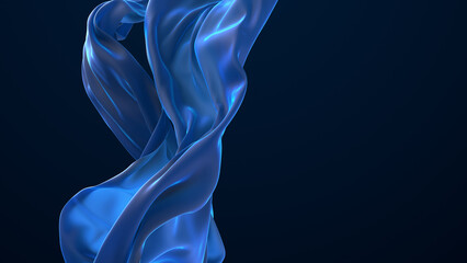 Blue colored cloth piece of fabric background