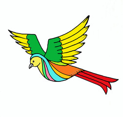 illustration of a flying bird